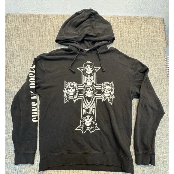 Guns N Roses Hoodie Used Black Sz: Med H&M, Slash, Axle‎ Rose, Supreme style - Picture 4 of 16
